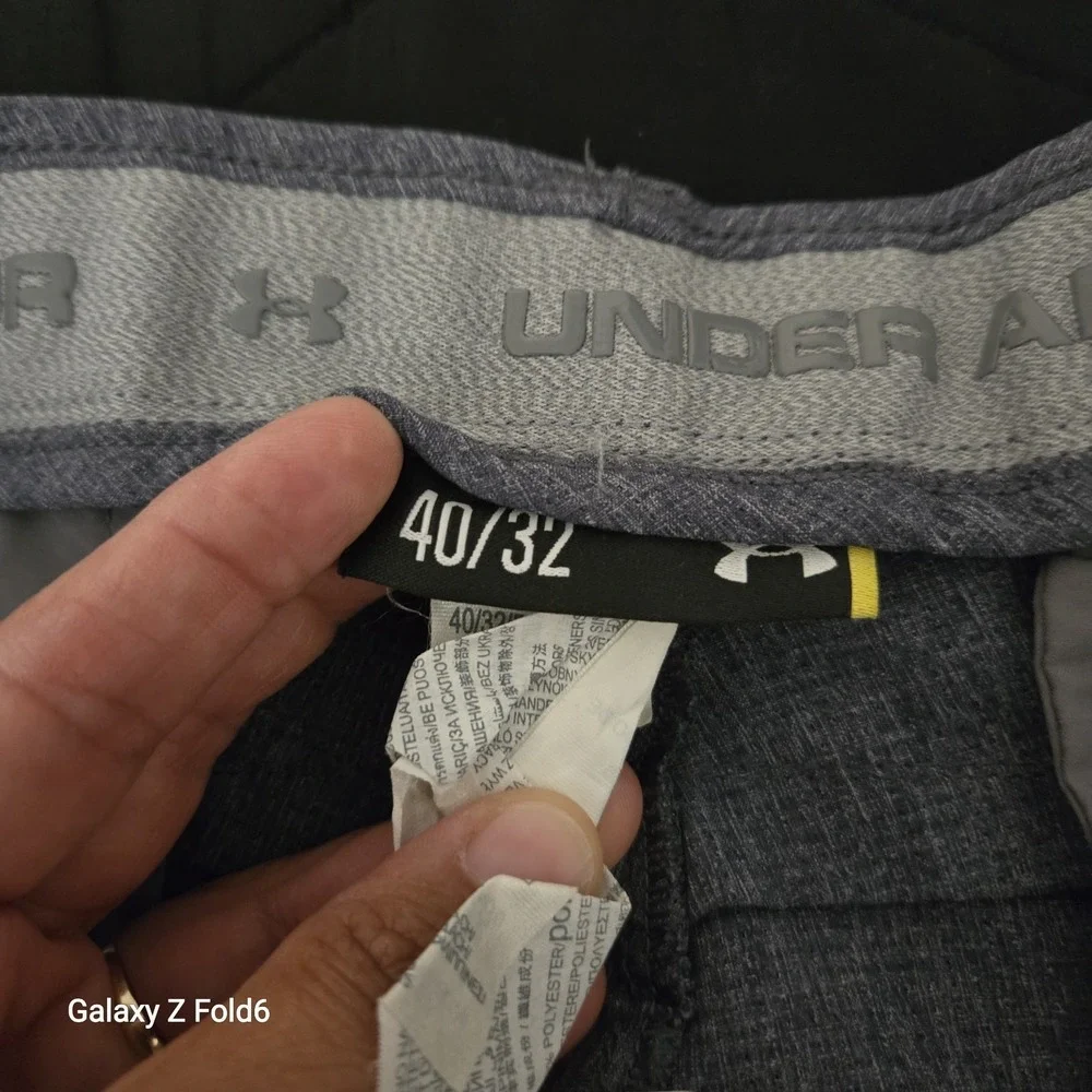 Under Armour Performance Pants Gray 40x32 Moisture-Wicking‎ Stretch Mens